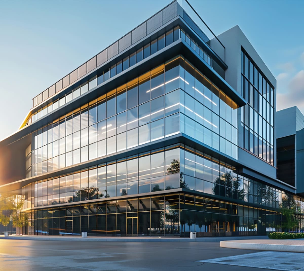 A contemporary building designed by an architect