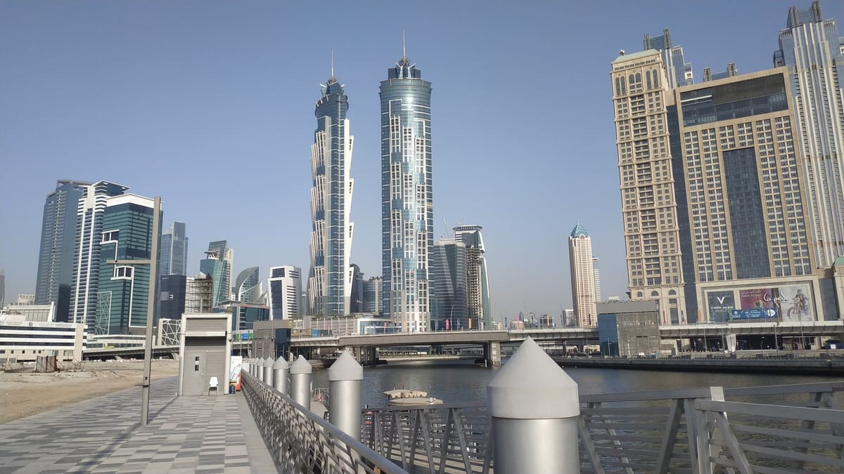 Towers beside the Dubai Water Canal