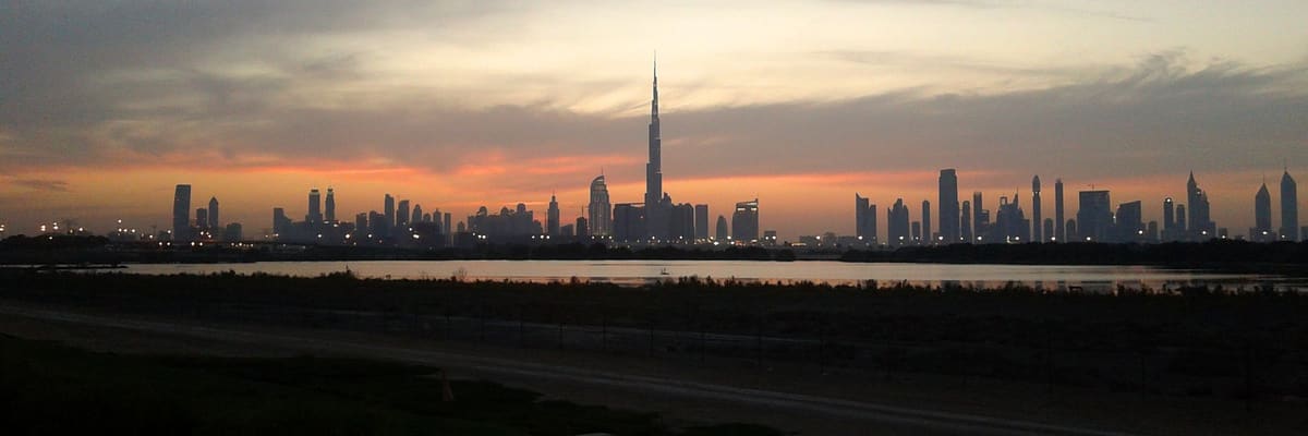 Dubai skyline at dusk