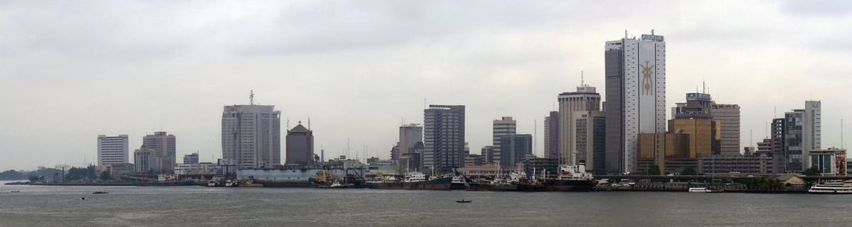 Lagos Marina skyline from the water