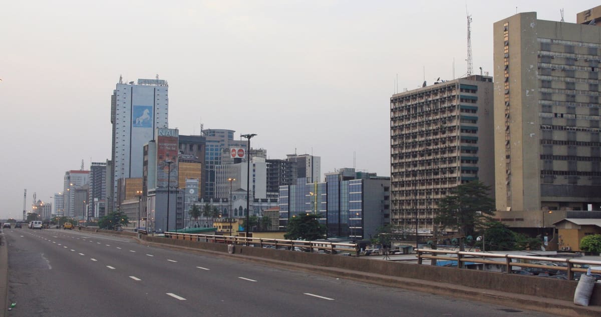 An avenue on Victoria Island, Lagos