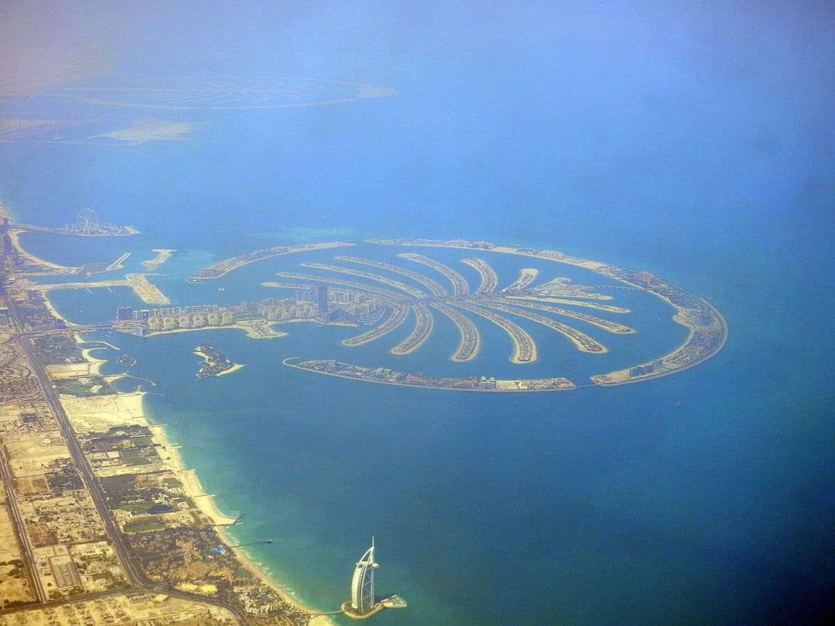 Palm Jumeirah seen from the air